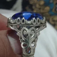 انگشتر نقره یاقوت لعل ابی|جواهرات|کارون, |دیوار