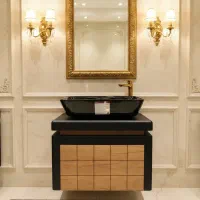 روشویی کابینتی استون مشکی راش|لوازم سرویس بهداشتی|کرمان, |دیوار