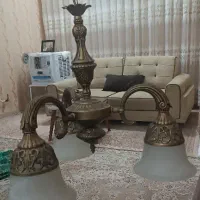لوستر طلایی سه شاخه