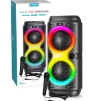 اسپیکر شارژی  KWS دوباند پارتی باکس میکروفن دار