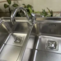 سینک دو لگنه استیل البرز صفر|مصالح و تجهیزات ساختمان|رشت, فلسطین|دیوار