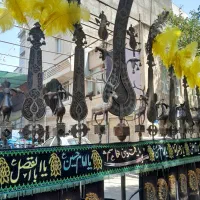 علم دهنه برنجی علامت چهل چراغ ۷ و تک تیغه|کلکسیون اشیاء عتیقه|تهران, امام زاده حسن|دیوار