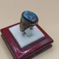 انگشتر نقره روس سنگ فیروزه و شجر