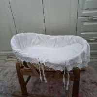 گهواره حصیری چوبی