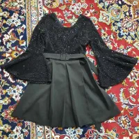 لباس مجلسی پیراهن کوتاه رنگ مشکی فقد ۵۰۰ تومن