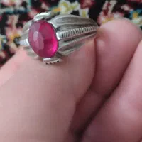 انگشتر نقره سنگ یاقوت