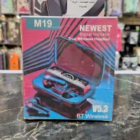 ایرپاد هندزفری بلوتوثی M19 چراغ قوه پاوربانک