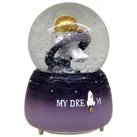 گوی برفی موزیکال کوکی چرخشی مدل فضانورد سایز بزرگ|کلکسیون و سرگرمی|تهران, درختی|دیوار