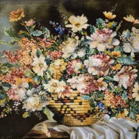 تابلو فرش دستبافت گل ابریشم|تابلو فرش|قم, الغدیر|دیوار