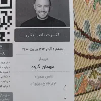 بلیط کنسرت ناصر زینعلی