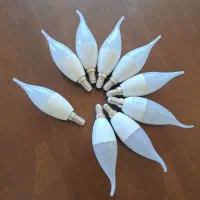 ۱۱ عدد لامپ شمعی لوستر آفتابی و سالم