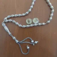 تسبیح تماما نقره قدیمی