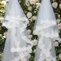 تور عروس دست دوز عربی حاشیه دوزی