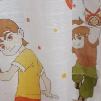 پرده حریر بافت دار عروسکی