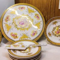 کریستال والتر گل لاله لیلی و مجنون طلاکوب آجیل|ظروف سرو و پذیرایی|مشهد, امام رضا (ع)|دیوار