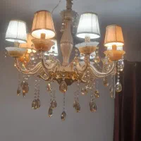 دو عدد لوستر ۸ شاخه کریستالی