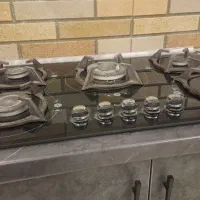 فروش گاز صفحه ای رو کار صفحه مشکی ۵ شعله