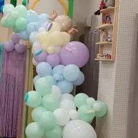 بادکنک رنگ پاستیلی نونو ۲متر پر پر
