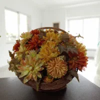 سبد گل حصیری