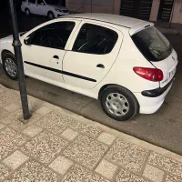 206 تیپ2رنگ سفید مدل1388دور رنگ سفید فروش فوری