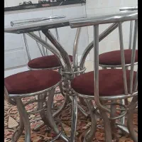 میز و صندلی غذا خوری استیل|میز و صندلی غذاخوری|قدس, شهر‌قدس|دیوار