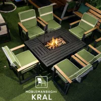 میزوصندلی باغی / آتشدان پروفیلی