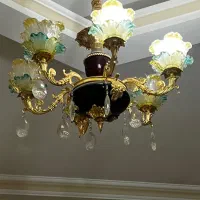 لوستر برنج شش شاخه سلطنتی