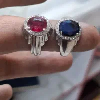 انواع انگشتر نقره جواهری وعقیق مردانه|جواهرات|بیرجند, |دیوار