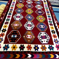 گلیم دستباف عشایر با رنگ طبیعی
