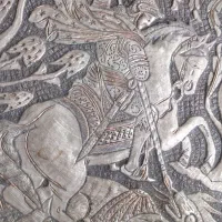 سینی مسی قلمکاری|کلکسیون اشیاء عتیقه|تهران, مطهری|دیوار