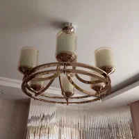 لوستر۶شاخه آبکاری طلاکاملانونونو۲عدد