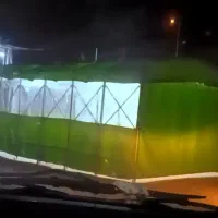 سایبان آکاردمانی جمع شووچرخ دار