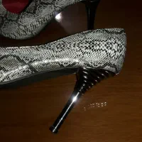 کفش مجلسی سایز ۳۹ خارجی طرح پوست ماری پاشنه بلند|کیف، کفش، کمربند|لنجان, |دیوار