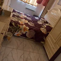 دو دست روتختی نو دونفره رنگ قهوه ای و سفید