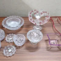 میوه خوری کریستال.ظروف تویو ژاپن.سینی کریستال.