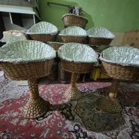 سبد پایه دار حصیری