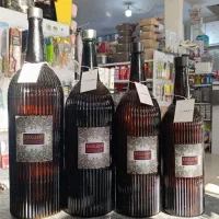 بطری شیشه‌ای،جا آب‌لیمو، شیشه ابغوره ضخیم|ظروف نگهدارنده، پلاستیکی، یک‌بارمصرف|کرمانشاه, |دیوار