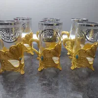 استکان  آبکاری طلا