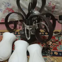 لوستر طرح چوب سه شعله