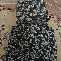 دو قواره چادر رنگی حریر دوخته شده