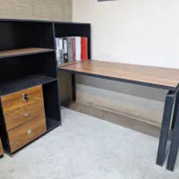 میز و فایل کشودار ال شکل اداری