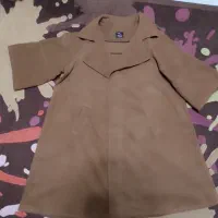 پالتو فوتر کوبیده نو و سالم رنگ شتری