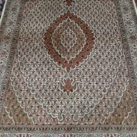 جفت قالیچه ریز ماهی تبریز کرم نسکافه ای گل ابریشم|فرش|تهران, حر|دیوار