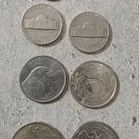 هشت عدد سکه یکی لیربقیه دلار|کلکسیون سکه، تمبر، اسکناس|گمیشان, |دیوار