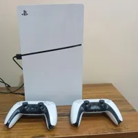 ps5 slim دو دسته بهمراه گیم فروش و معاوضه باموتور|کنسول، بازی ویدئویی و آنلاین|کرج, حصارک|دیوار