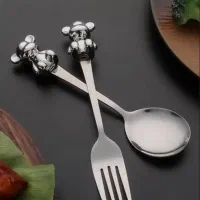 ست ۴ تکه قاشق چنگال|اسباب و اثاث بچه|تهران, چوب تراش|دیوار