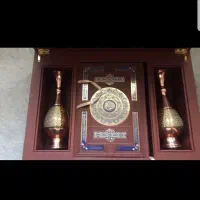 ست قرآن وزیری با۲گلدان مسی.خاتم کاری شده|کلکسیون اشیاء عتیقه|پیشوا, |دیوار