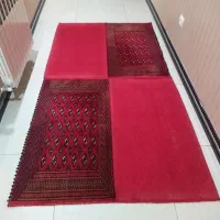 فرش پشتی تلفیقی ترکمن دستباف|فرش|اصفهان, ناژوان|دیوار