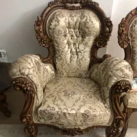مبل استیل چوب گردو