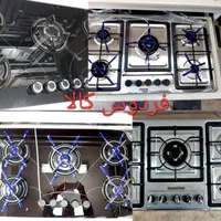 اجاق گاز صفحه ای استیل ضدرنگ وشیشه نشکن 5شعله